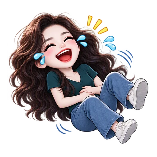 AI emoji sticker "LOL" made from a photo — static, no motion